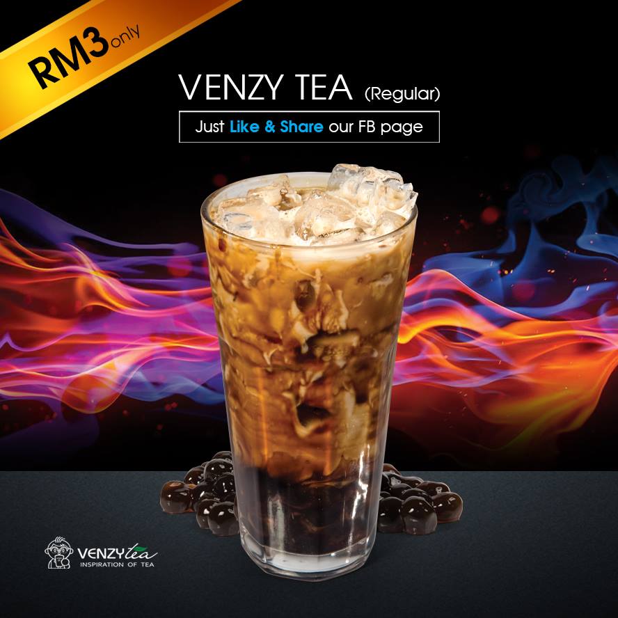 Get A Regular Venzy Tea Drinks For Only Rm 3 At Queensbay Mall This Sunday Foodie