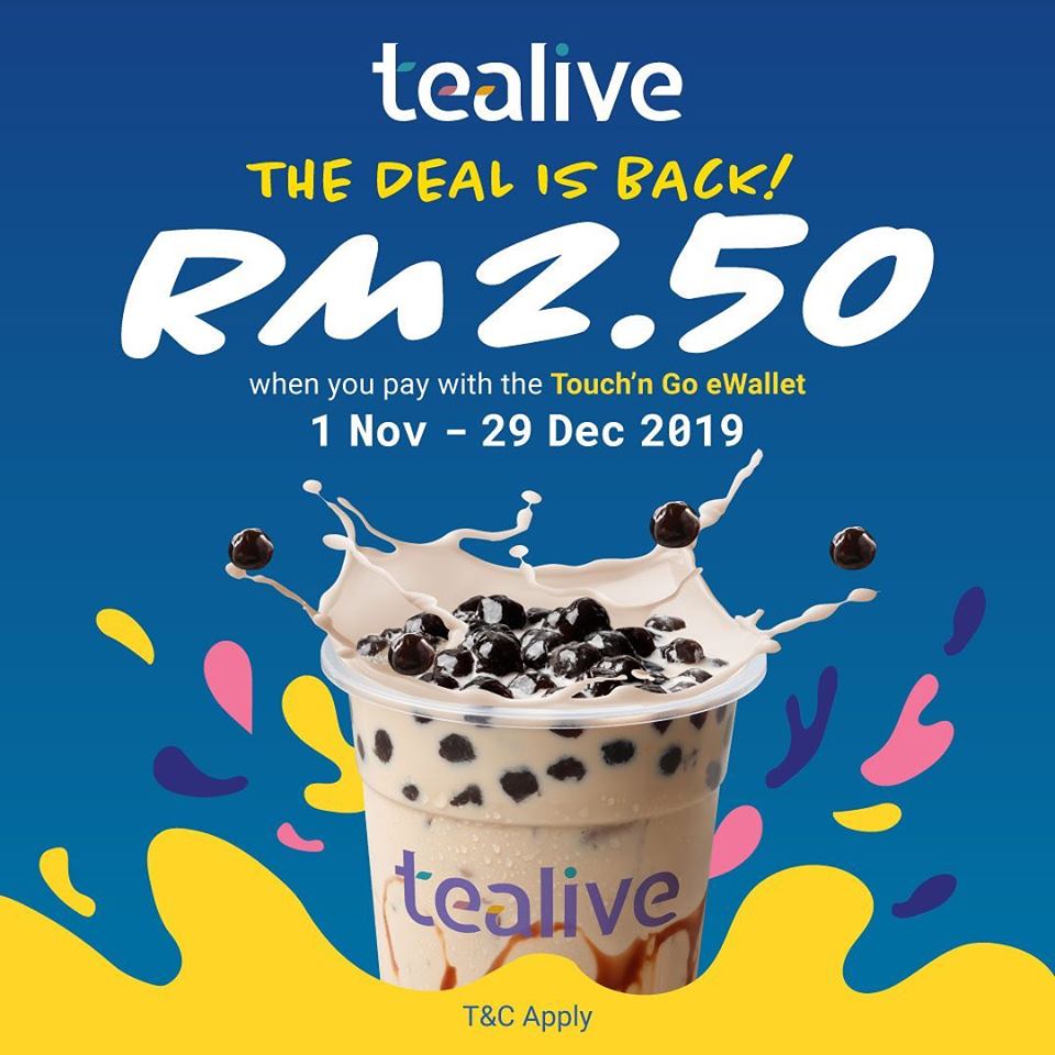 Tealive RM 2.50 deal