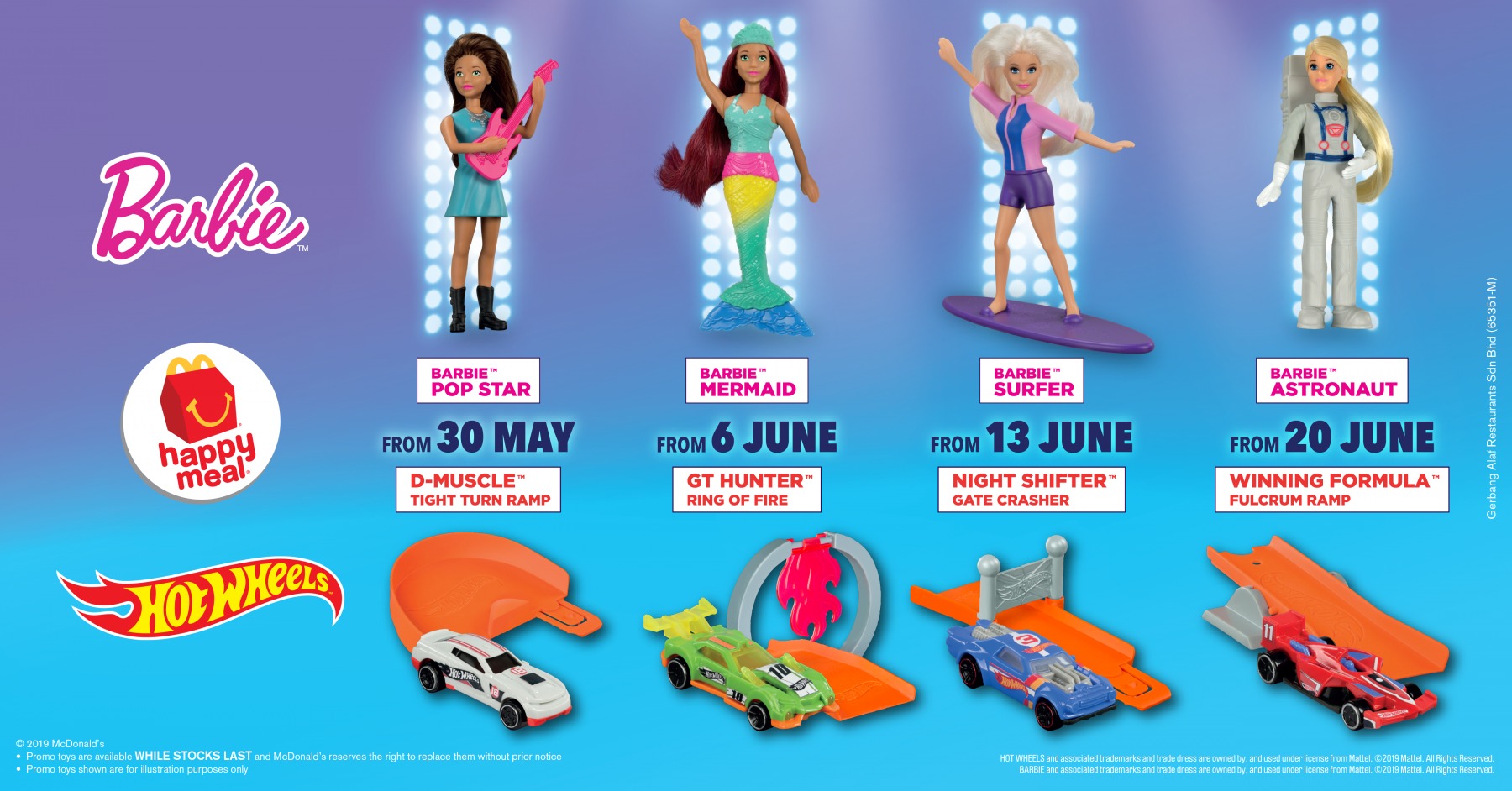 Happy Meal Toys Featuring Barbie & Hot Wheels Now Available In McDonald’s Malaysia! Foodie