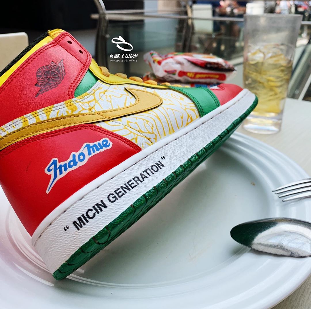 Pair Of Indomie Air Jordans 