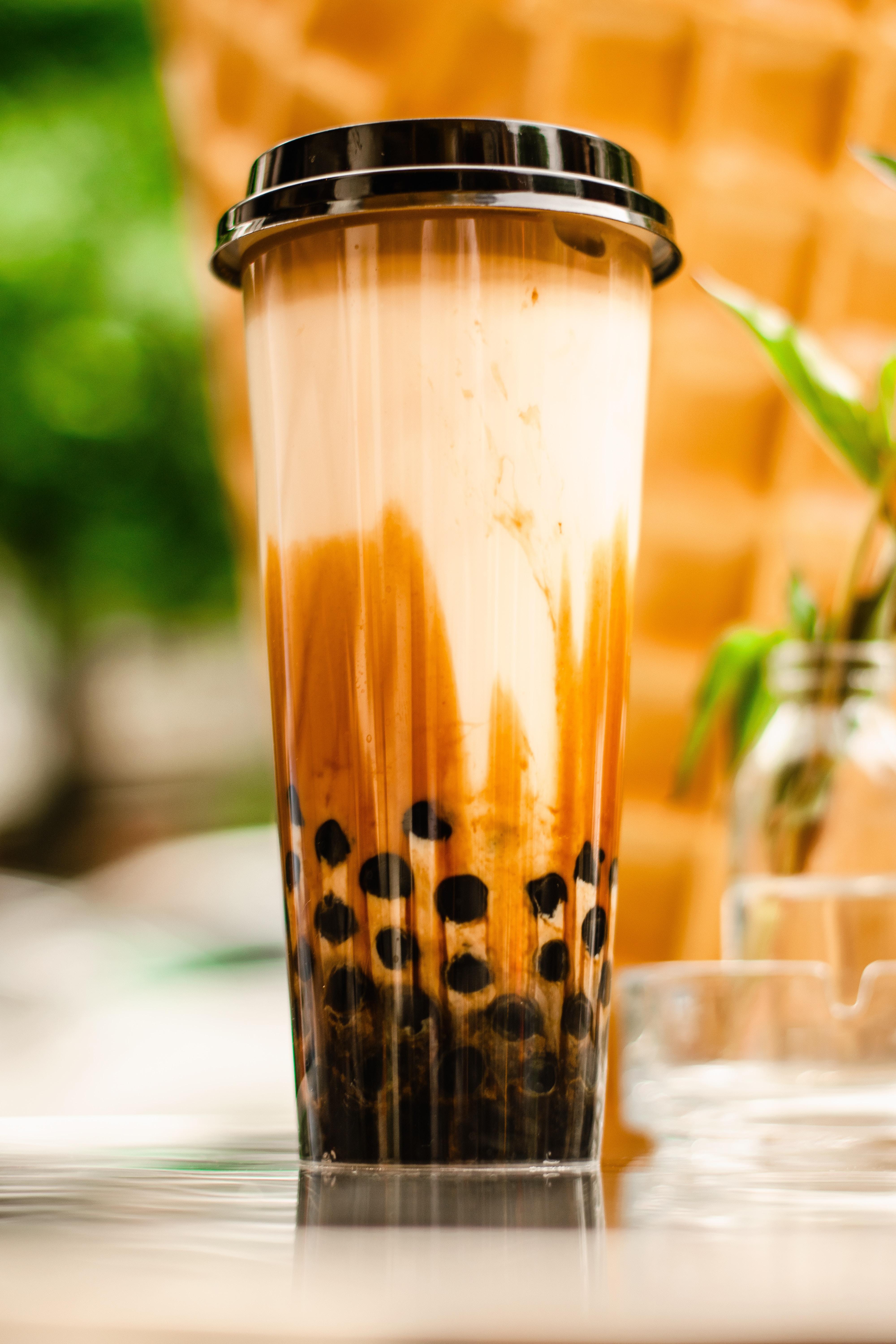 Bubble Tea Drink in clear plastic container
