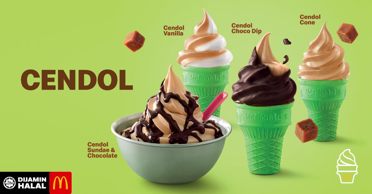 Cendol-flavoured desserts in McDonald's