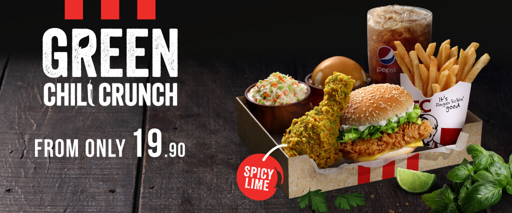 Green Chili Crunch Box Meal from KFC