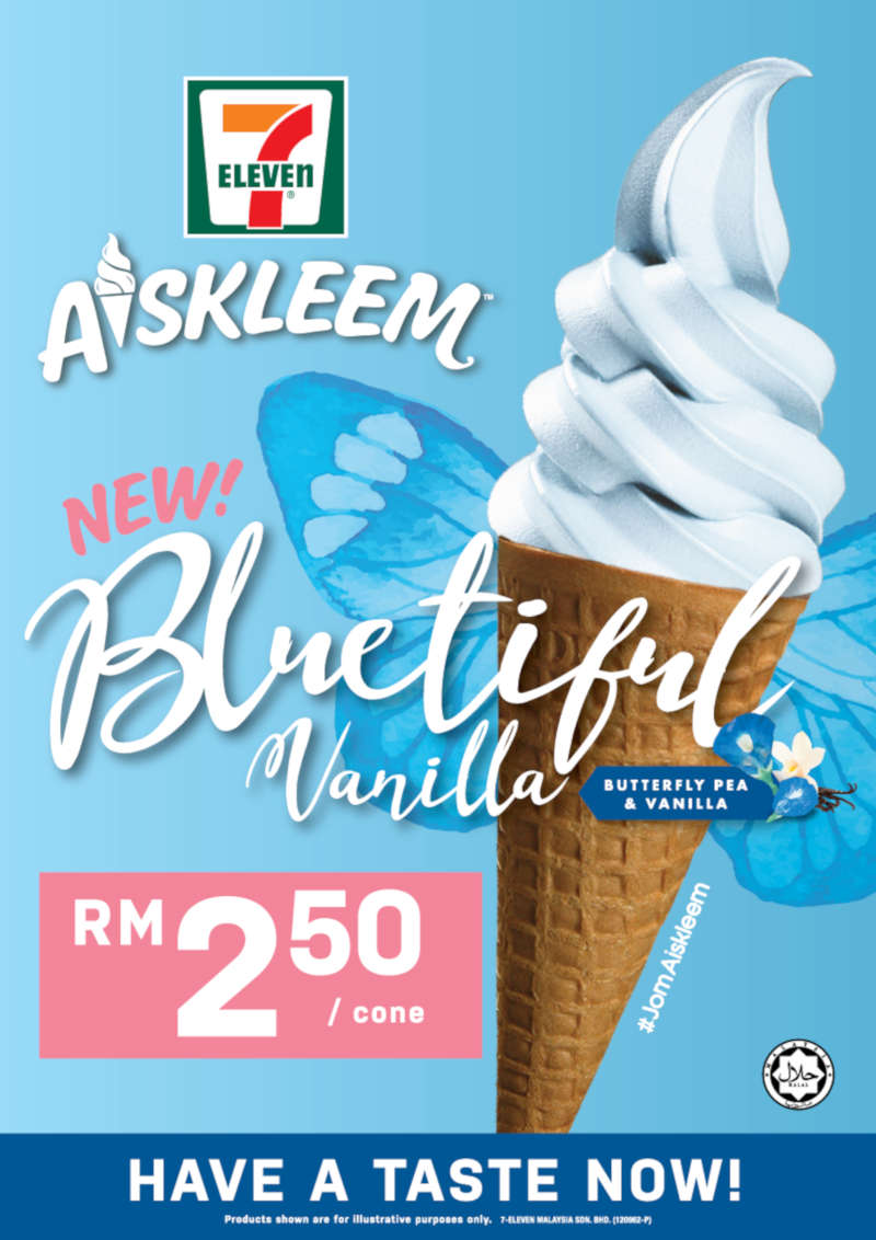 7 Eleven Bluetiful Vanilla Aiskleem 